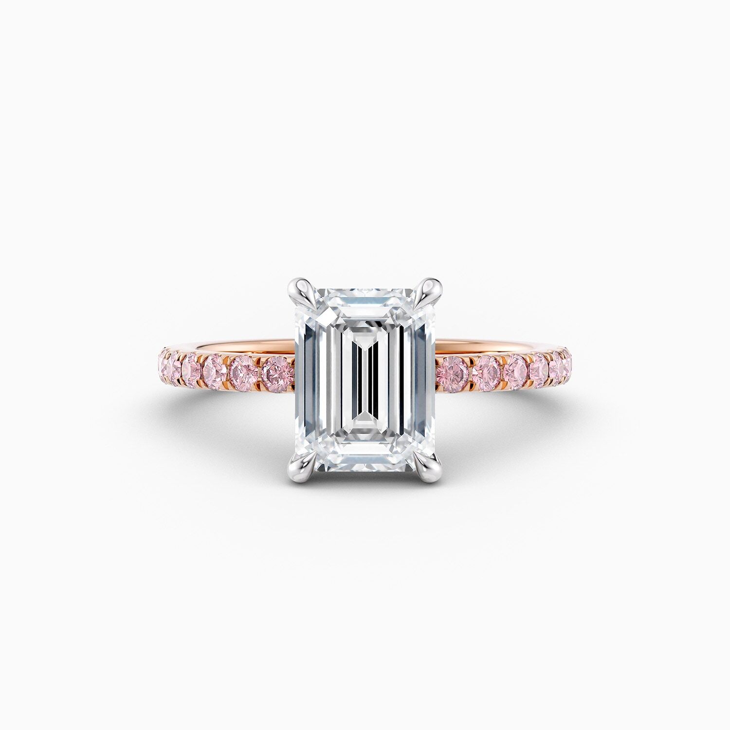 Cora Emerald Pink Diamond Solitaire